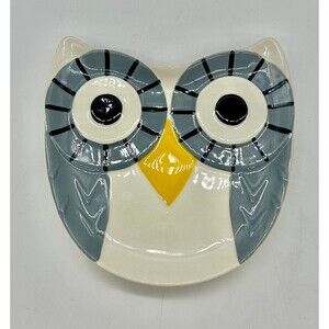 Sur La Table Owl Ceramic Plate Spoonrest Trinket Dish